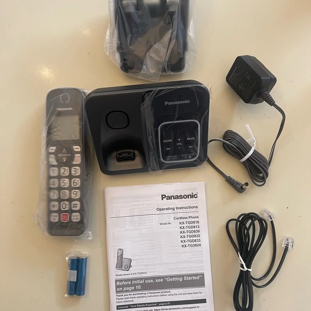 Panasonic Cordless Phone with Answering Machine, Advanced Call Block